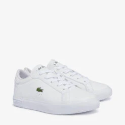 Lacoste Kids' Powercourt Trainers - White -Cheap Stepwise Footwear Store 13559455 4354935522995163
