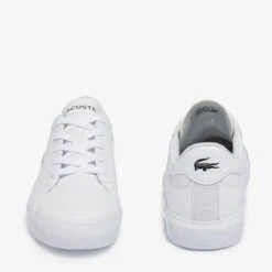 Lacoste Kids' Powercourt Trainers - White -Cheap Stepwise Footwear Store 13559455 8624935523118028