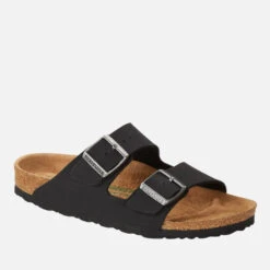 Birkenstock Men's Arizona Vegan Double Strap Sandals - Black -Cheap Stepwise Footwear Store 13623986 2065052706273035