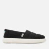 TOMS Women's Alpargata Mallow Vegan Pumps - Black Matte Woven