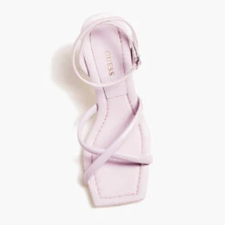 Guess Women's Dezza Leather Heeled Sandals - Lilac -Cheap Stepwise Footwear Store 13629675 1484938913423659