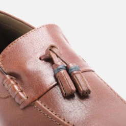 Walk London Men's West Tassel Leather Loafers - Tan -Cheap Stepwise Footwear Store 13629814 1114952709611973