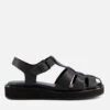 Dune Women's Loch Leather Fisherman Sandals - Black