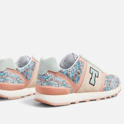 Ted Baker Tynnah Running Style Floral Leather Trainers -Cheap Stepwise Footwear Store 13636696 1964974937541877