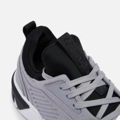 Calvin Klein Men's Knitted Running Style Trainers - Grey Fog -Cheap Stepwise Footwear Store 13638520 2084956332356176