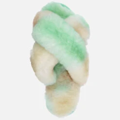 EMU Australia Women's Mayberry Tie Dye Sheepskin Slippers - Neon Mint -Cheap Stepwise Footwear Store 13642040 2324958873258997