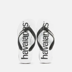 Havaianas Boys Logo Mania Flip Flops - Black/Black