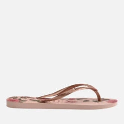 Havaianas Women's Slim Organic Flip Flops - Ballet Rose/Golden Blush -Cheap Stepwise Footwear Store 13664882 1685047546776594