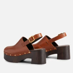 Ted Baker Marjay Leather Heeled Clogs -Cheap Stepwise Footwear Store 13712382 1224980354501366