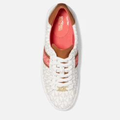 MICHAEL Michael Kors Women's Irving Stripe Cupsole Trainers - Dahlia Multi -Cheap Stepwise Footwear Store 13734259 9394967700487251
