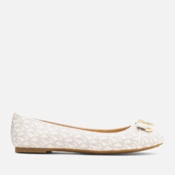 MICHAEL Michael Kors Alice Logo-Jacquard Canvas Ballet Flats