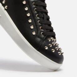 Guess Women's Renatta Faux Leather Low Top Trainers - Black -Cheap Stepwise Footwear Store 13753466 1634969772717331