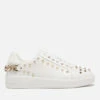 Guess Women's Renatta Faux Leather Low Top Trainers - Milk