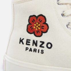 KENZO School Logo-Embroidered High-Top Trainers -Cheap Stepwise Footwear Store 13760054 7284991830557294