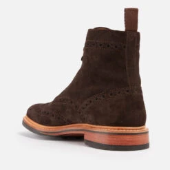 Grenson Fred Suede Brogue Boots -Cheap Stepwise Footwear Store 13794711 2114993349210268