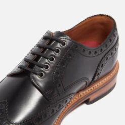 Grenson Men's Archie Leather Brogues - Black -Cheap Stepwise Footwear Store 13794723 1885022193820667