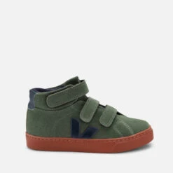VEJA Kids' Esplar Velcro Suede And Leather-Blend Trainers