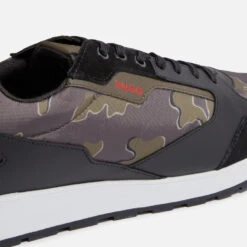 HUGO Icelin Camo Suede And Shell Trainers -Cheap Stepwise Footwear Store 13801997 6955003715135603