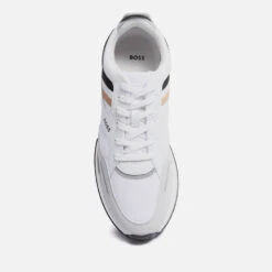 BOSS Men's Jonah Mesh And Faux Leather Trainers -Cheap Stepwise Footwear Store 13802027 4705003715531825
