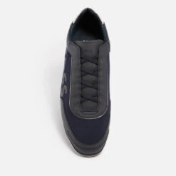 BOSS Saturn Faux Suede And Faux Leather-Trimmed Canvas Trainers -Cheap Stepwise Footwear Store 13802051 3934991831001954