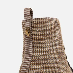 Kurt Geiger London Kids’ Mini Burlington Houndstooth Canvas Boots -Cheap Stepwise Footwear Store 13807679 1215001656811027