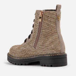 Kurt Geiger London Kids’ Mini Burlington Houndstooth Canvas Boots -Cheap Stepwise Footwear Store 13807679 3535001656752554