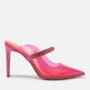 Kurt Geiger London Women's Duke Vinyl Heeled Mules - Fuchsia