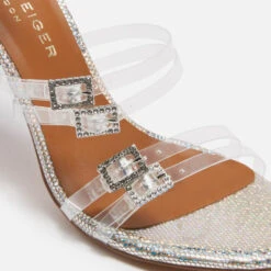 Kurt Geiger London Women's Pierra Vinyl Heeled Sandals - Metal Comb 7 Kurt Geiger London Women's Pierra Vinyl Heeled Sandals - Metal Comb -Cheap Stepwise Footwear Store 13831288 1694969772877369