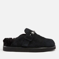 Kurt Geiger London Orson Crystal-Embellished Suede Mules