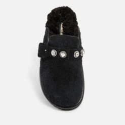 Kurt Geiger London Orson Crystal-Embellished Suede Mules -Cheap Stepwise Footwear Store 13831359 2084975436463945