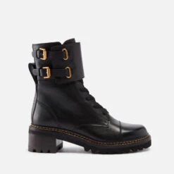 See By Chloé Mallory Leather Lace Up Boots -Cheap Stepwise Footwear Store 13831758 6705006345225931