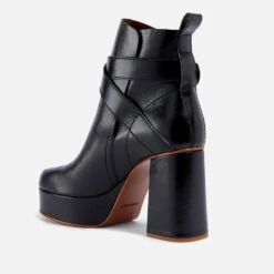 See By Chloé Lyna Leather Platform Heeled Boots -Cheap Stepwise Footwear Store 13831814 1554985810934123