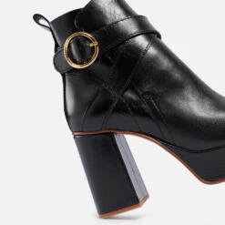 See By Chloé Lyna Leather Platform Heeled Boots -Cheap Stepwise Footwear Store 13831814 1774985810785707