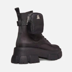 Steve Madden Tanker-P Canvas Biker Boots -Cheap Stepwise Footwear Store 13834902 1894980930548631