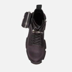 Steve Madden Tanker-P Canvas Biker Boots -Cheap Stepwise Footwear Store 13834902 8804980930498309