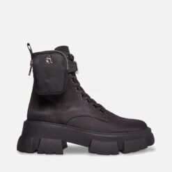 Steve Madden Tanker-P Canvas Biker Boots