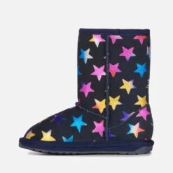 EMU Australia Kids' Star-Print Suede And Sheepskin Boots -Cheap Stepwise Footwear Store 13836253 4754981720564218