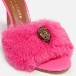 Kurt Geiger London Kensington Faux Fur Heeled Mules -Cheap Stepwise Footwear Store 13846208 4124993140511050