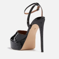 Kurt Geiger London Pierra Patent Leather Platform Sandals -Cheap Stepwise Footwear Store 13846215 1314993327951275