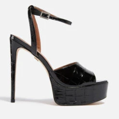Kurt Geiger London Pierra Patent Leather Platform Sandals