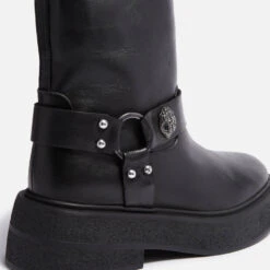 Kurt Geiger London Strong Logo-Plaqued Leather Boots -Cheap Stepwise Footwear Store 13846266 1855005257078843