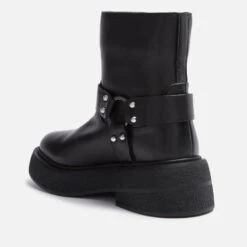 Kurt Geiger London Strong Logo-Plaqued Leather Boots -Cheap Stepwise Footwear Store 13846266 5675005257023136