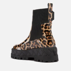 Kurt Geiger London Patent Leopard-Print Leather Chelsea Boots -Cheap Stepwise Footwear Store 13846280 2774993328302644