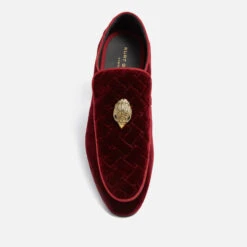 Kurt Geiger London Hugh Eagle Velvet Loafers -Cheap Stepwise Footwear Store 13846325 9344993329339702