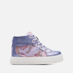 Clarks Toddler Nova City Leather High-Top Trainers