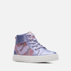 Clarks Kids' Nova City High Top Leather Trainers -Cheap Stepwise Footwear Store 13860008 4704986067759740