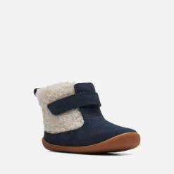 Clarks Toddlers Roamer Moon Suede And Faux Fur Boots -Cheap Stepwise Footwear Store 13860079 2904986071956131