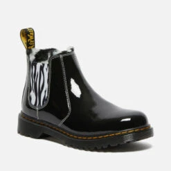 Dr. Martens Kids' 2976 Leonore Lamper Patent Leather-Blend Boots