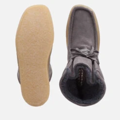 Clarks Originals Wallabee Faux Fur-Lined Suede Boots -Cheap Stepwise Footwear Store 13889656 1495054828580099