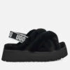 UGG Disco Cross Suede And Sheepskin Slipper Sliders